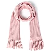 BEARUN Kids Knit Scarf Winter Fashion Solid Color Toddler Baby Scarves Neck Warmer Tassel Scarf for Boys Girls