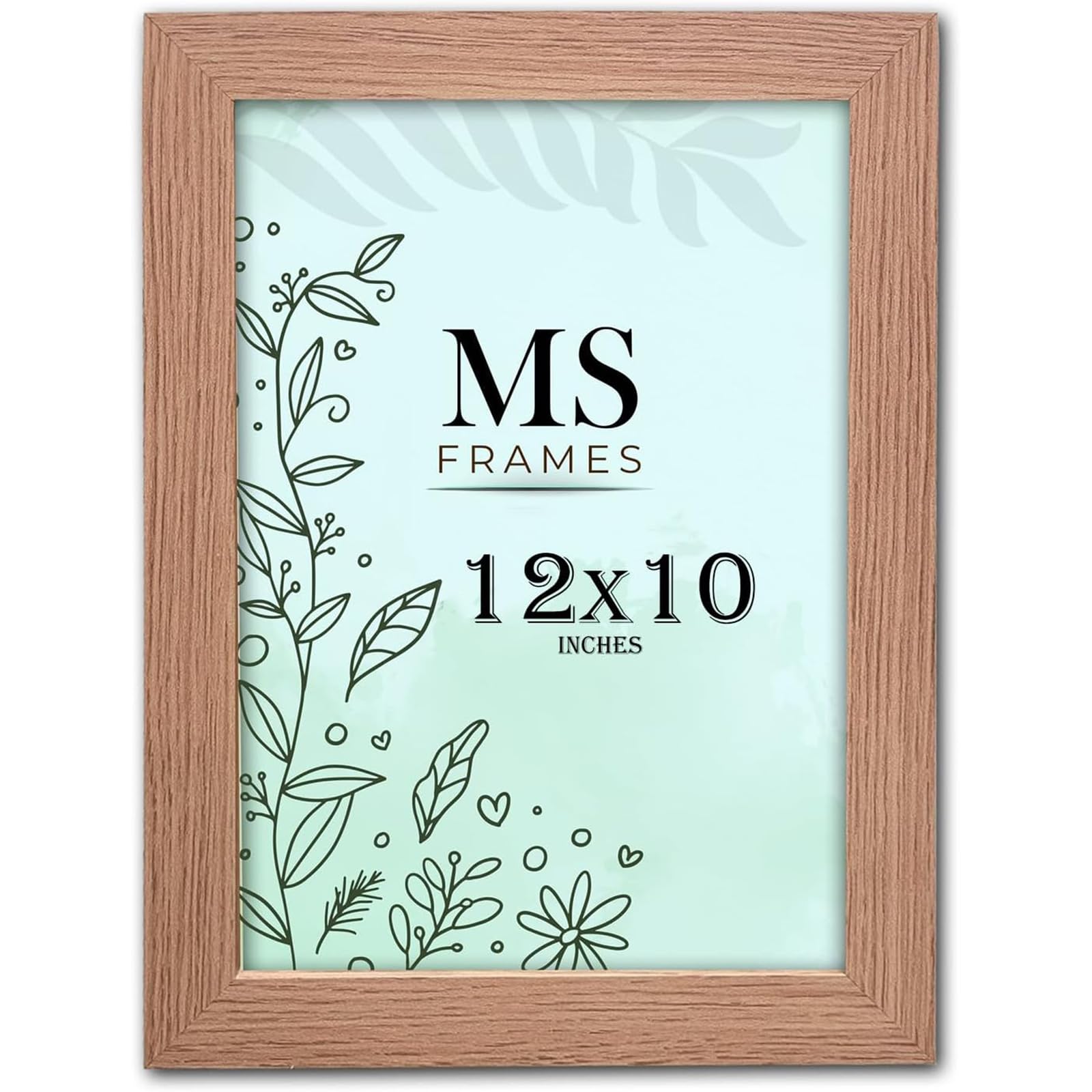 AI Decor 12x10 Inch Oak Picture Frames (30.5x25.4 cm) Poster Frame - Clear Acrylic Display Poster MDF Wooden Portrait/Panoramic - Flat Wall Mount Hang Hooks & Free Tabletop Stand