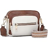 FOXLOVER Quilted Crossbody Bags for Women Vegan Leather Boho Purses Shoulder Handbags with Tassel