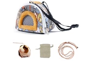 VLIKE Hamster Guinea Pig Carrier Bag Breathable Small Animals Hedgehog Squirrel Chinchilla Sugar Glider Outdoor Travel Bag Zipper Portable Outgoing Bags