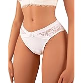 Banamic Women Floral Lace G-String Thong Panties Sexy T Back Stertchy Panties