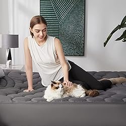Bedsure Grey Twin XL Mattress Pad - Soft Mattress