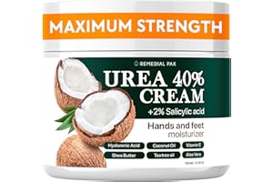 REMEDIAL PAX Urea Cream 40 Percent for Feet, 40% Urea Foot Cream for Dry Cracked Heels Knees Elbows Callus Hands with 2% Salicylic Acid, Foot Moisturizer, Moisturizer for Feet Care