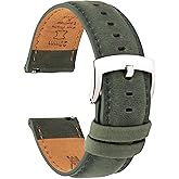 CORROPELLE Leather Watch Bands Quick Release, Vintage Elegant Top Grain Leather Watch Band Straps Replacement for Men and Women, Watch and Smartwatch, Choice of Width - 18mm 19mm 20mm 21mm 22mm