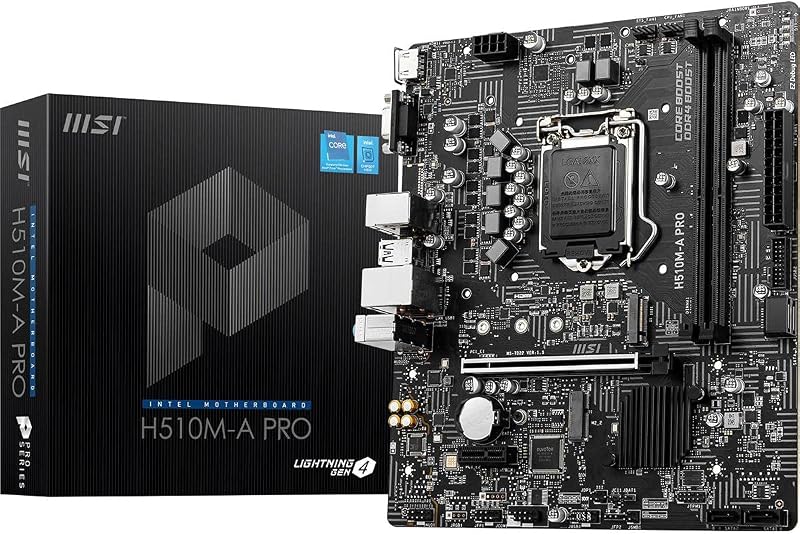 MSI H510M-A Pro Motherboard mATX LGA 1200 DDR4 PCIe 4 M.2 2.5G LAN