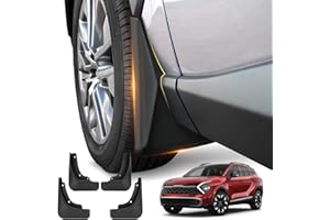 FIILINES Mud Flaps for Kia Sportage 2023-2025 2026 Accessories All Weather Splash Guards Front & Rear Mudguards Cover Set Bla