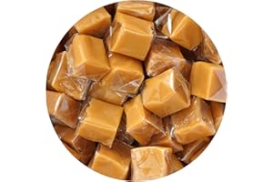 THE HAMPTON CANDY COMPANY Caramel Squares Candy, 1 Pound Bulk Bag (Approximately 75 pieces), Vanilla Caramel Cubes, Individually Wrapped Chewy Candy