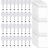 100 Pack Retractable Badge Reel Clips with 100 Pack Vertical ID Card Holders Retractable Badge Holders with Clip ID Badge Clips with Name Card Holder for Nurses Office School,Transparent