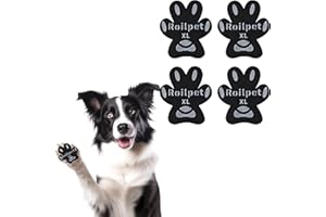 ROILPET Dog Paw Protector Anti-Slip Pads, Toe Grips for Senior Dogs to Prevent Slipping on Hardwood Floors, Stronger Self-Adhesive Paw Pad Provide Traction for Elderly, Injured Pets (12 Sets - 48Pads, XL)