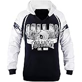 Geneisteck Womens City Classic Football Fans V Neck Soft & Warm Sweatshirt Hoodie Pollover - Navy & Grey