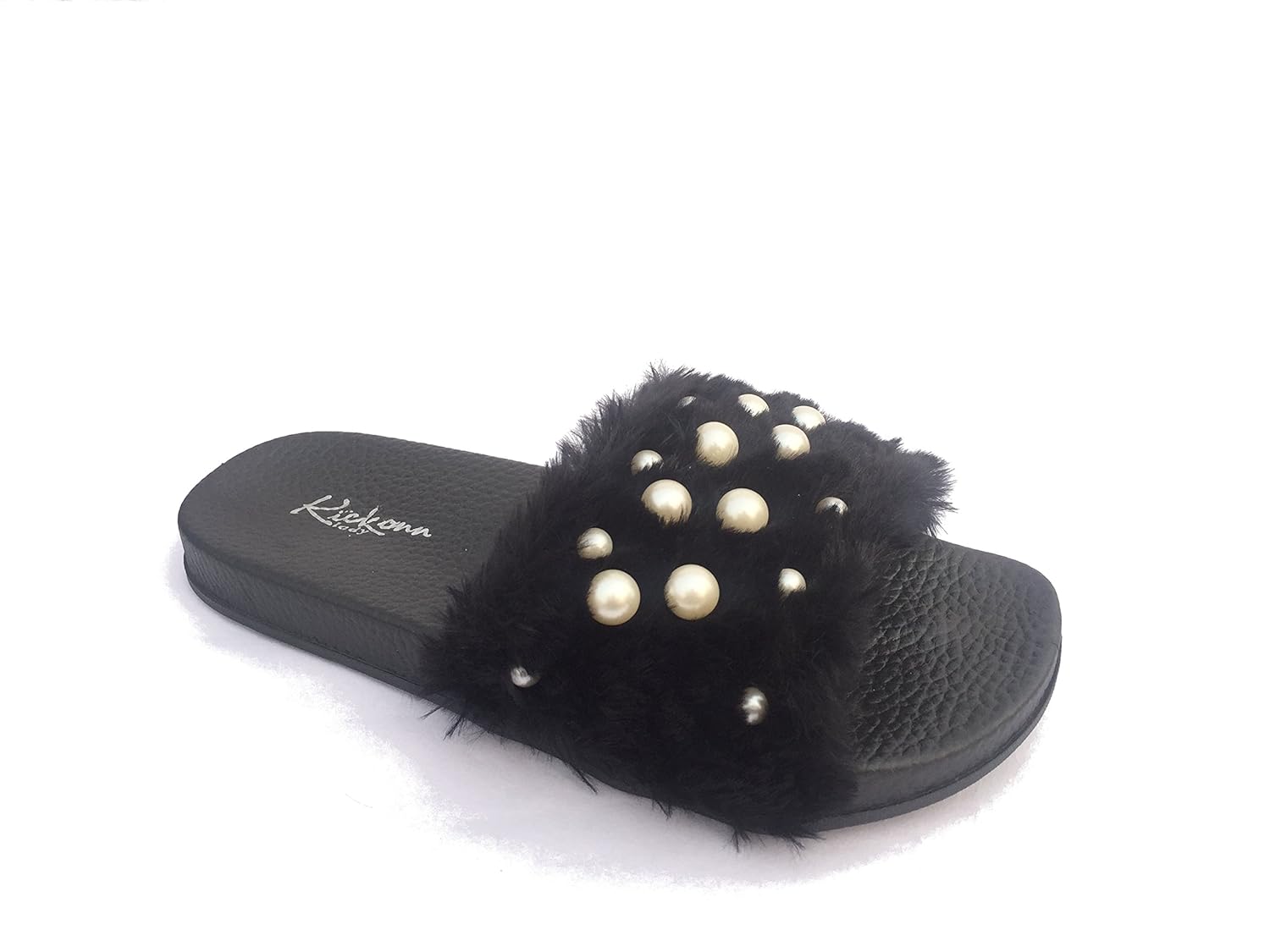 spade club women synthetic flipflop black pearl