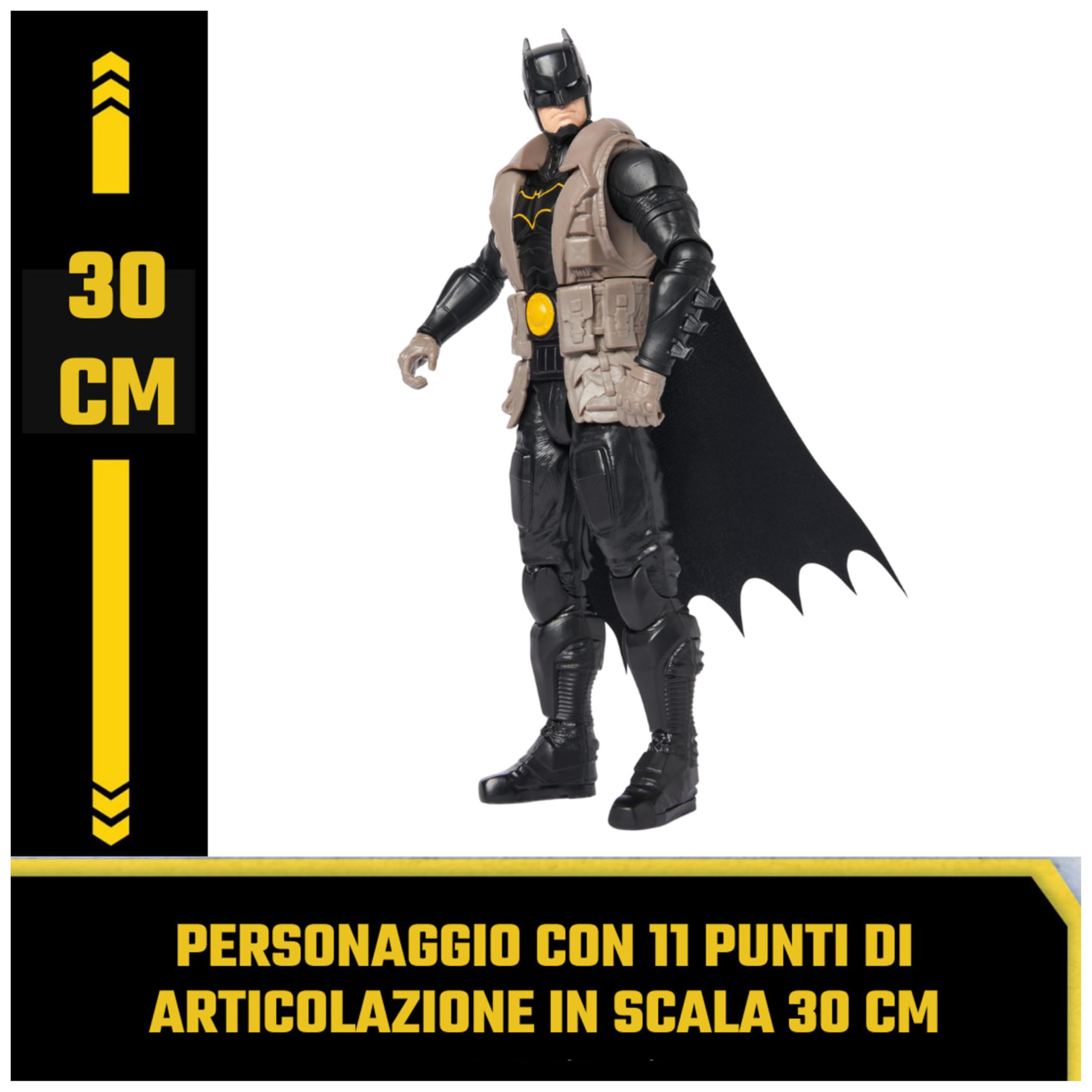 DC Comics Batman S10-Actionfigur, 30 cm groß, voll beweglich für spannende Abenteuer und actionreiche Stunts, Spielzeug für Kinder ab 4 Jahren, original Comic-Design 2