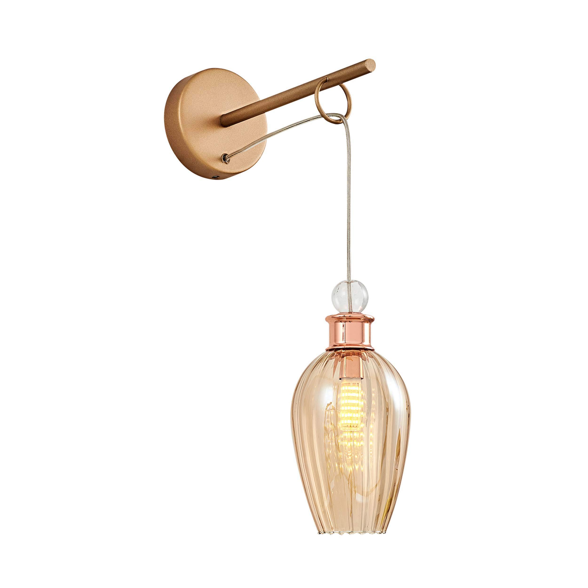 Homemania Wall Lamp, Metal, Glass, Multicoloured