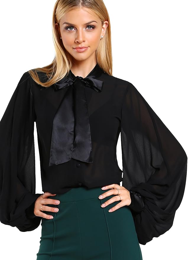 Sheer Elegance Bow-Tie Blouse main image 0