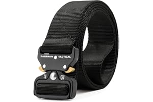FAIRWIN Tactical Belt, Work Belts for Men Military Webbing Riggers Web Belt Heavy-Duty Quick-Release Buckle