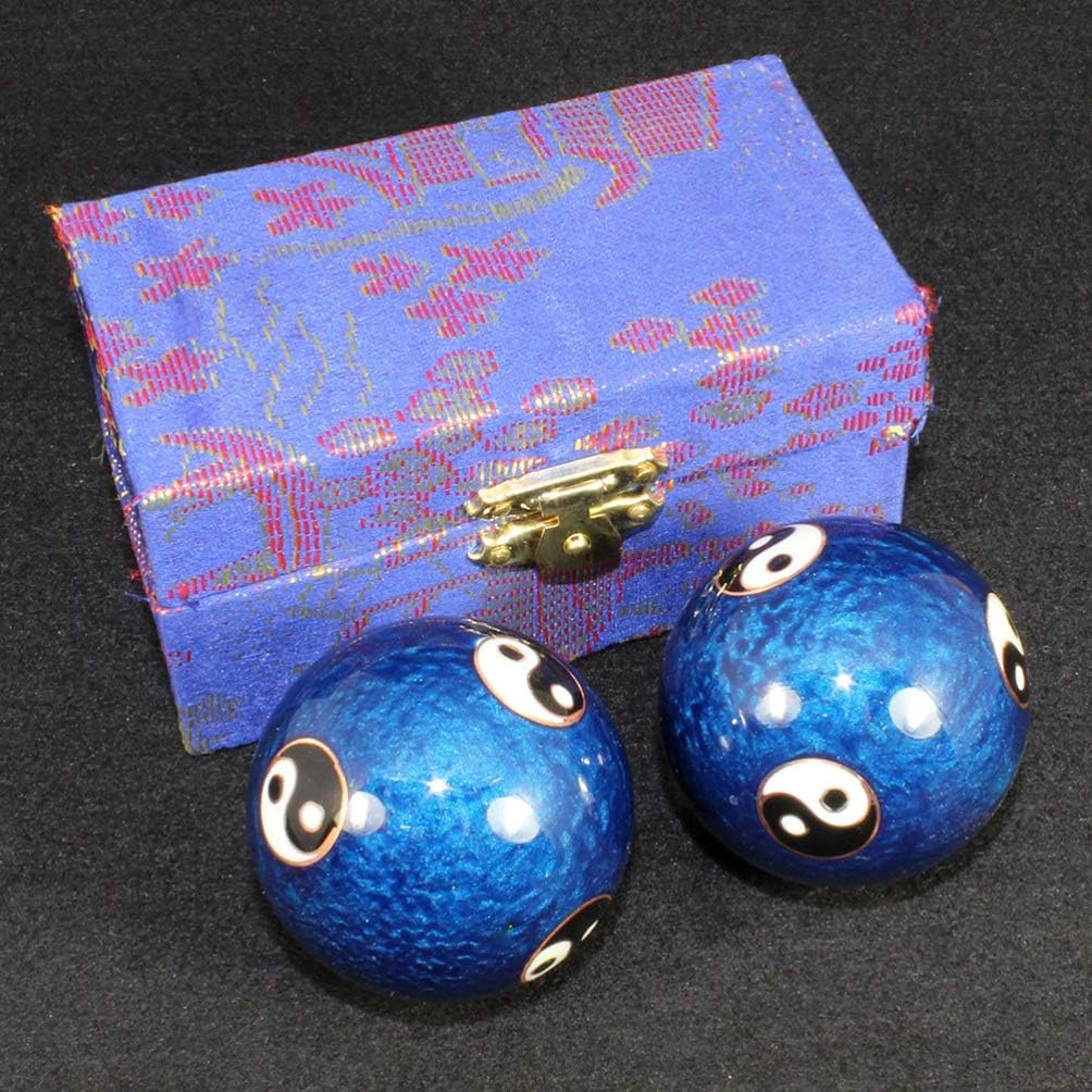 2pcs Baoding Balls Massage Balls Therapy Handballs with Case Hand Massager Stress and Pain Relief & Hand/Wrist Massage Therapy Finger Exercise Health Care Baoding Balls Physio Ball - Image 3