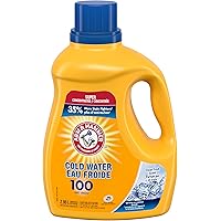 Arm & Hammer Cold Water Liquid Laundry Detergent, Super Concentrated, Clean Fresh Scent, 100 Loads, 2.96-L