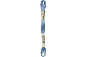 DMC 117-3755 Mouline Stranded Cotton Six Strand Embroidery Floss Thread, Baby Blue, 8.7-Yard