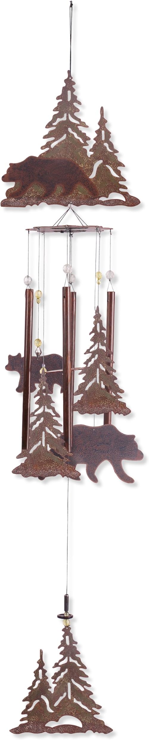 Sunset Vista Designs Wilderness Wonders Mountain Bear Wind Chime, 36"