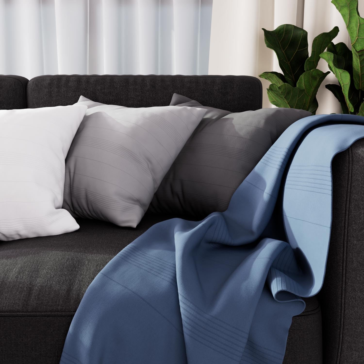 Soleil d'ore Galaxy Duvet, Polycotton, blue, 140 x 200 cm