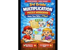 3rd Grade Multiplication Puzzle Workbook : Fun Math Games & Brain Teasers to Master Times Tables in 7 Days | Practice Multipl
