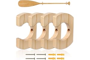 VITEAM Wooden Paddle Hold Hanger Paddle Racks Wall Storage Wall Decor Paddle hanger for Kayak, SUP, Canoe, Dragon Boat Paddles