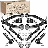 A-Premium Set of 10, Upper Control Arm, Lower Ball Joint, Sway Bar Link, Tie Rod End, Compatible with Chevrolet & GMC & Cadil