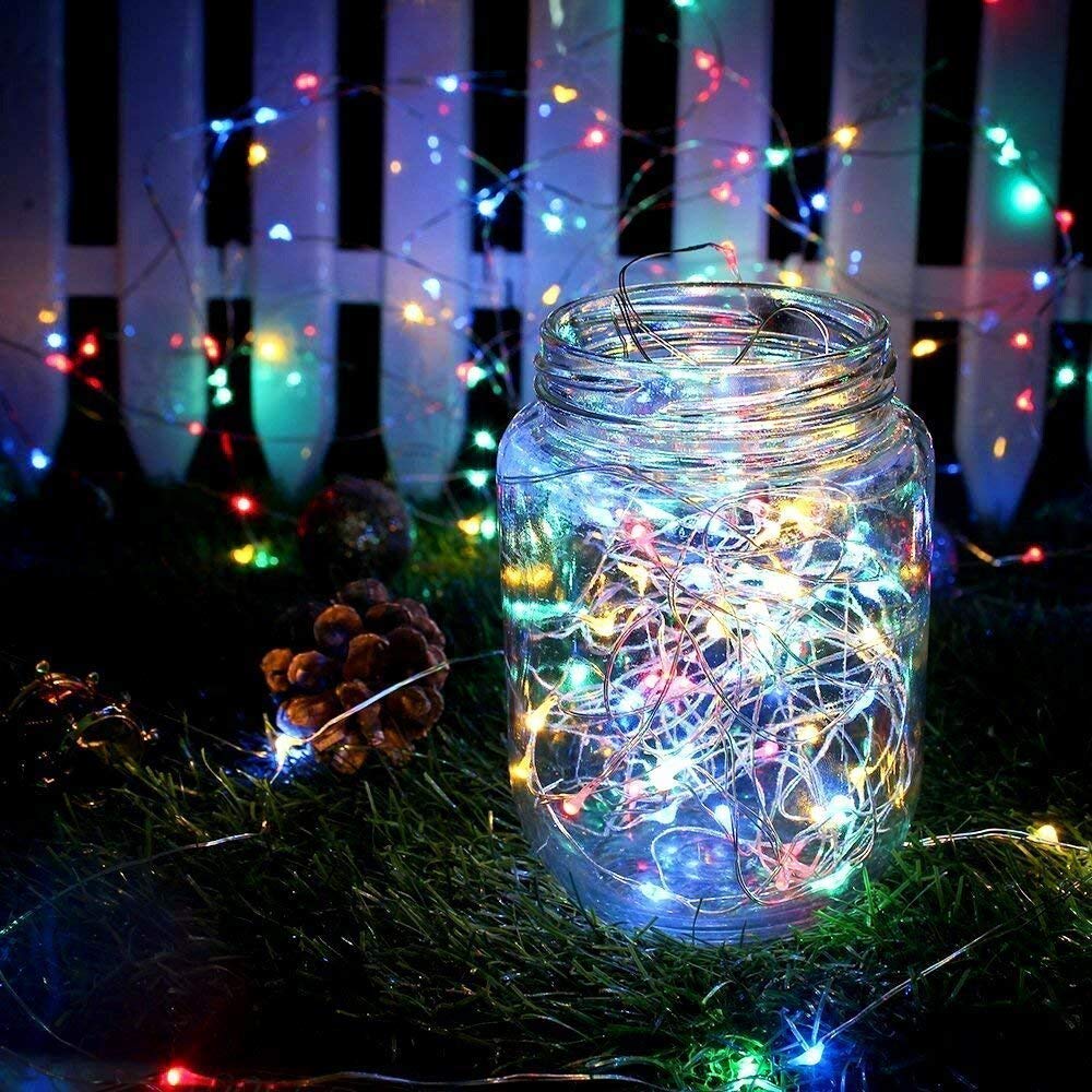 String Lights, ECOWHO 8 Modes 200 LED Fairy Lights with Remote Control, IP67 Waterproof Starry Lights for Garden Bedroom Party (Warm White)