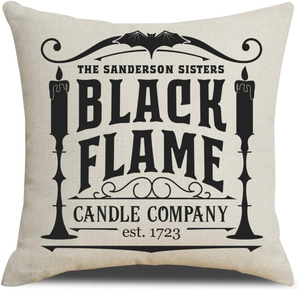 PSDWETS Fall Decor Throw Pillow Covers Set of 4 with Halloween Decorations Quotes Cotton Linen Home Pillow Covers 18 x 18 Inches for Rustic Modern Farmhouse: Home & Kitchen