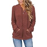 JomeDesign Womens Sweaters Fall Long Sleeve Hoodie Laides Sweatshirts Loose Casual Fashion Clothes S-2XL