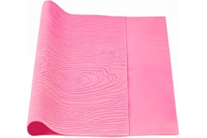 Beasea Silicone Lace Mold for Cakes Decorating, Woodgrain Fondant Impression Mat Silicone Lace Mold, Fondant Texture for Suga