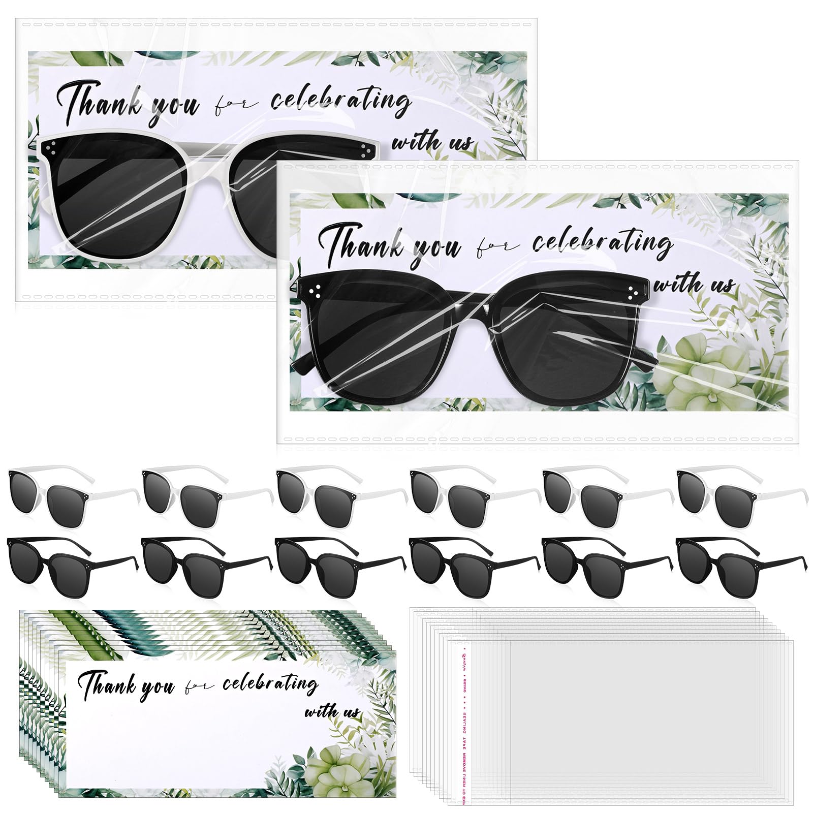 Photo 1 of Relaxweex 12 Pack Wedding Sunglasses Bulk Bridal Shower Bachelorette Party Gifts Wedding Party Favors for Guests(Eucalyptus)