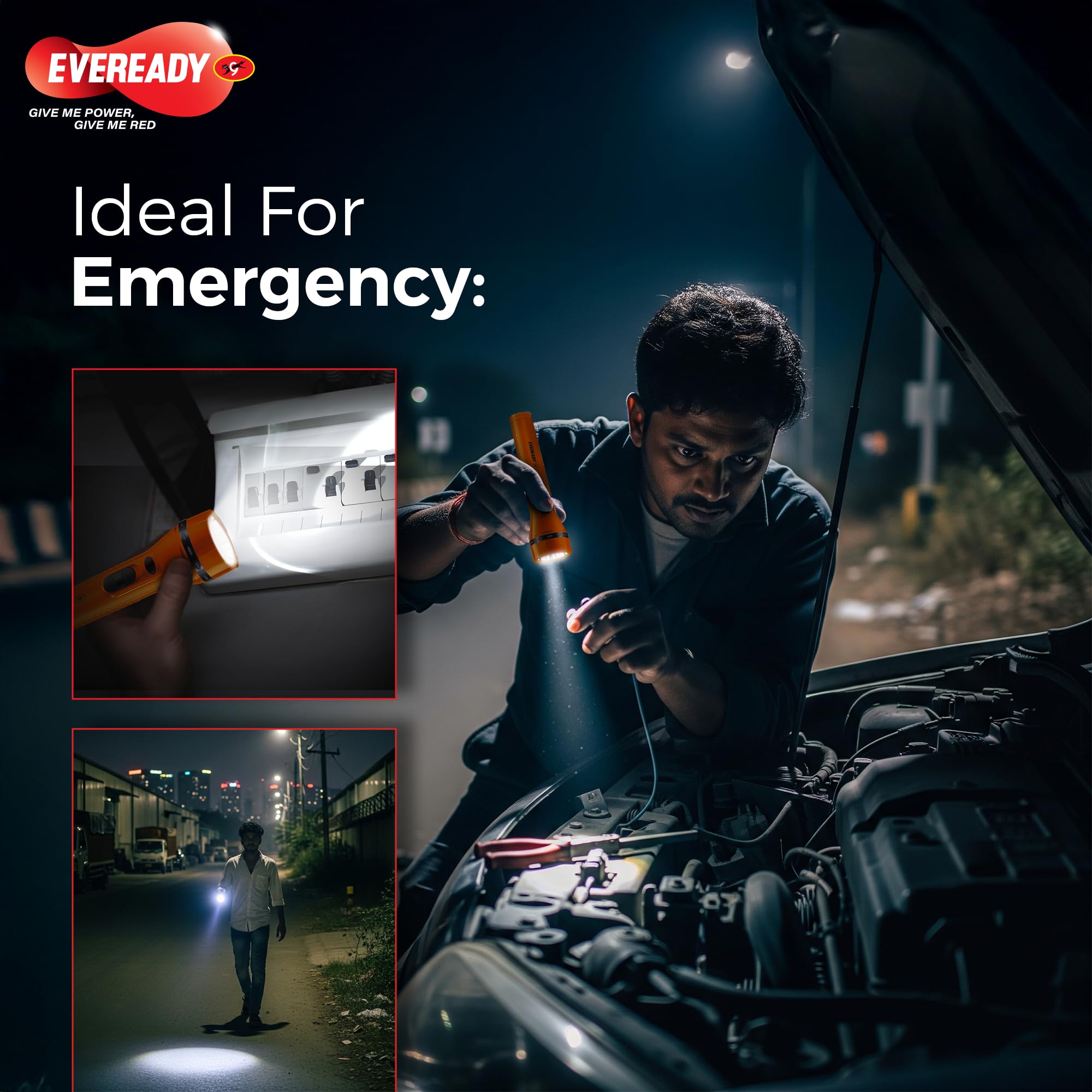 Eveready DL 69 LED Flashlight Battery Powered, 1 Watt 4