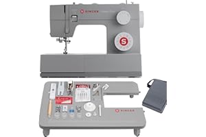 SINGER Heavy Duty Holiday Bundle - 4452 Heavy Duty Sewing Machine with Extension Table & 2 Presser Feet | Strong Motor, 110 Stitch Applications, Full Metal frame, 1-step Buttonhole & LED Light
