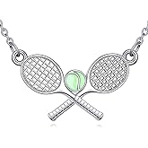 JBAERD Sterling Silver Soccer/Basketball/Tennis/Golf/Softball Necklace Sports Pendant Jewelry Gifts for Women