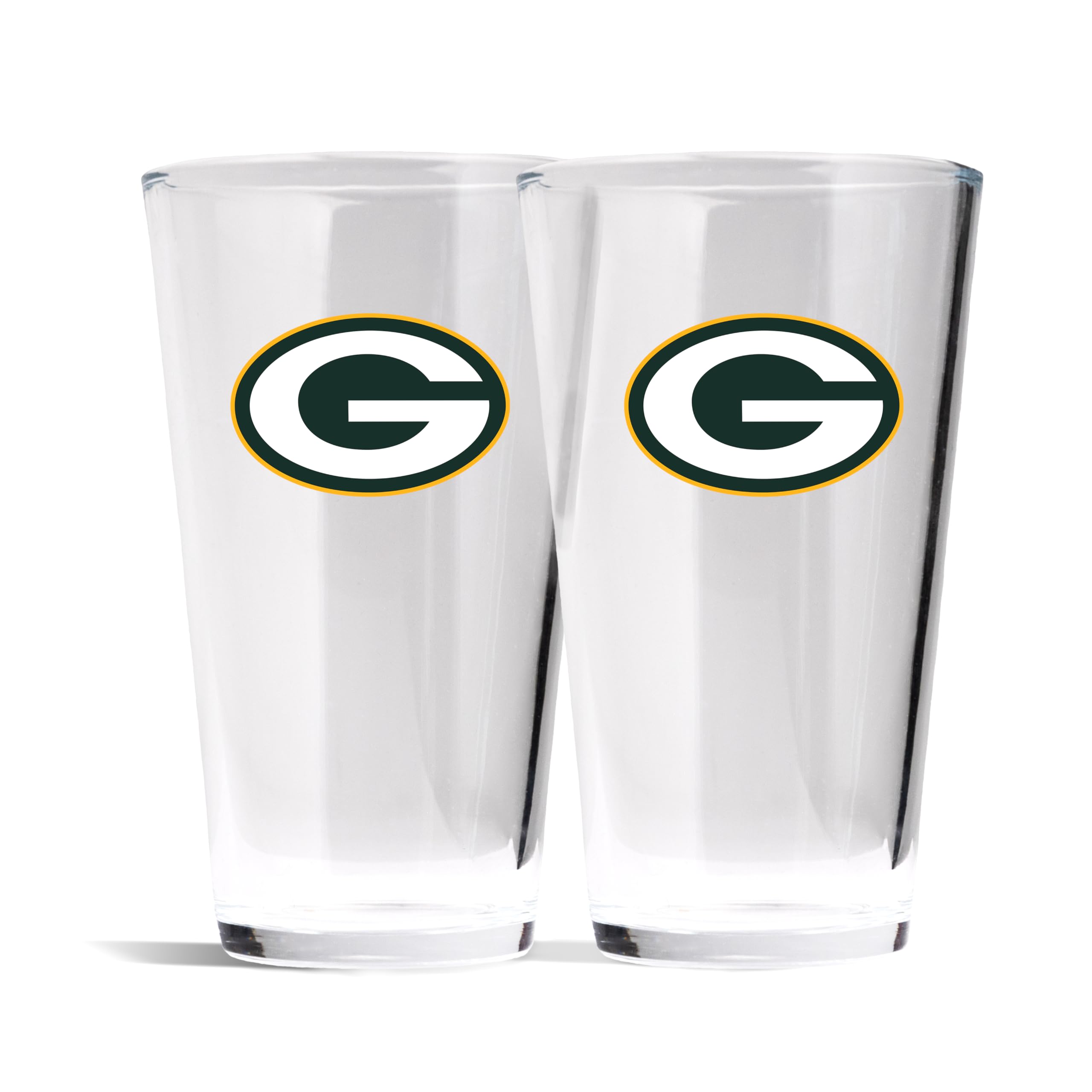 Photo 1 of (2 Pack)The Memory Company Officially Licensed NFL 16 oz Pint Glasses Set of 2-16 oz Pint Glass, Licensed Team Drinkware, Stylish Gameday Glassware, Team Logo