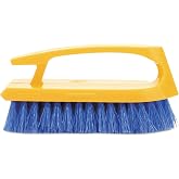 Rubbermaid Commercial Products Iron Handle Scrub Brush, 6-Inches | Sturdy Grip Handle, Durable Plastic Block, Stiff Bristles for Hard Scrubbing, for Tile/Grout/Floors/Walls/Countertops