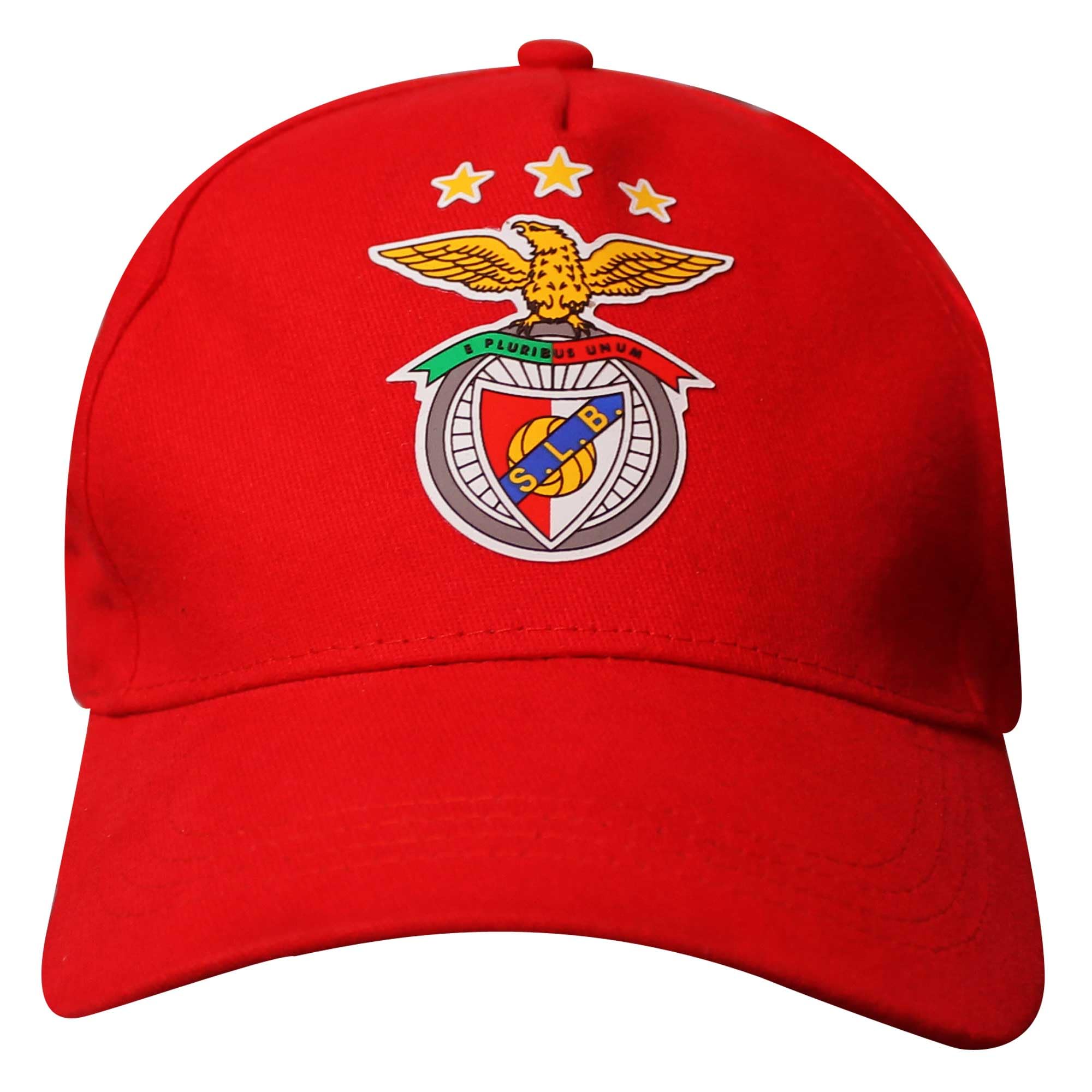 SL Benfica Official Soccer Crest Baseball Cap (100% Cotton & Adjustable) Red