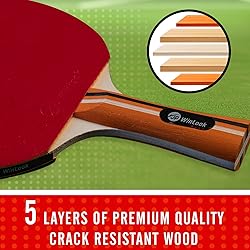 JP WinLook Ping Pong Paddles Set of 2 - Portable