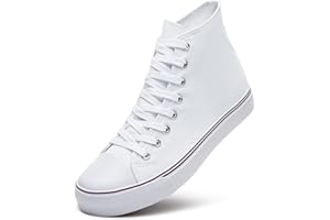 ZGR Men's High Top Canvas Sneakers Lace Up Classic Casual Walking Shoes