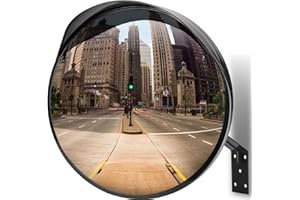 moveland 18 Inch Convex Security Mirror for Parking Assist, Adjustable Wide View Acrylic Convex Mirror for Garage, Blind Spot, Business, Office, Warehouse, Traffic (Support Indoor and Outdoor)