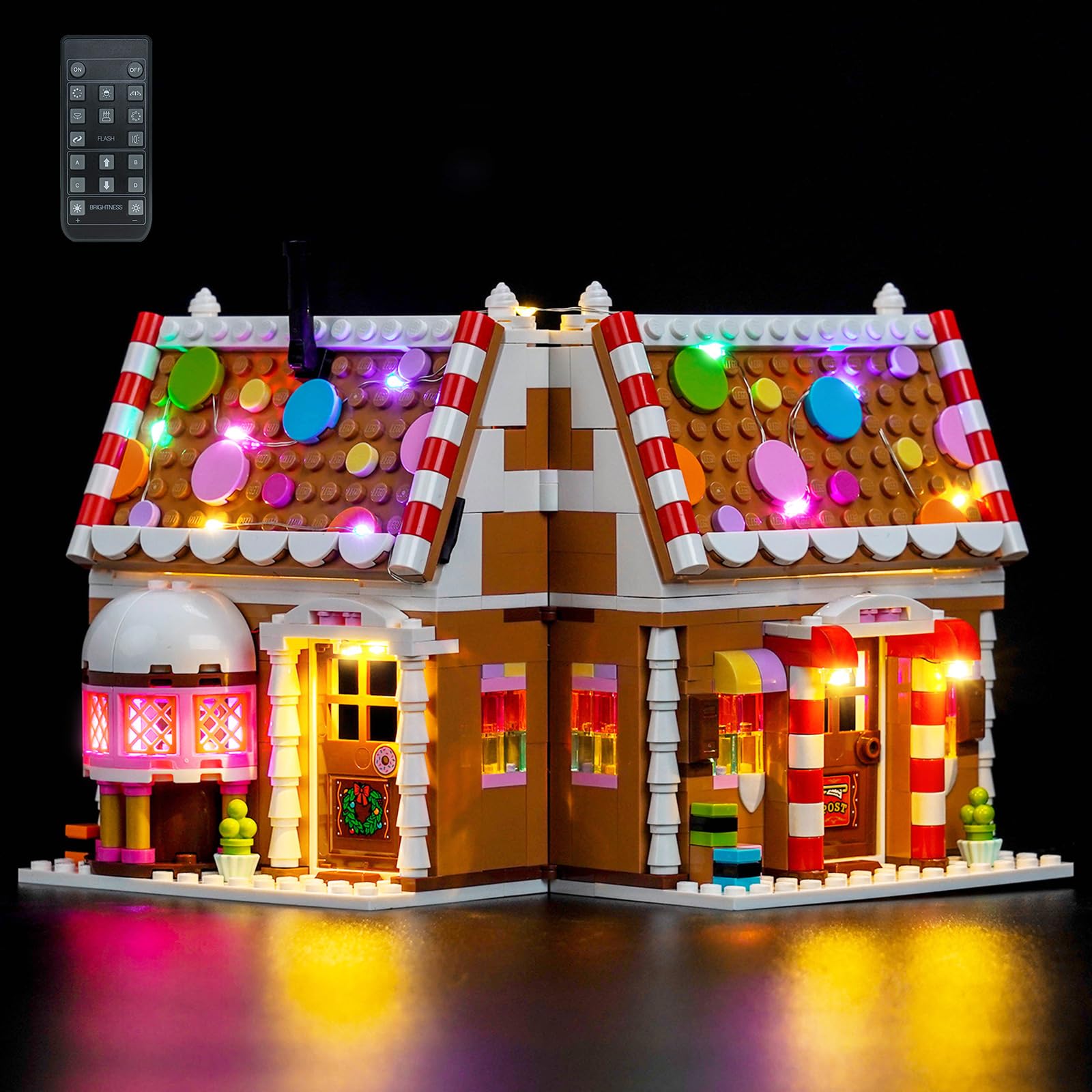 Remote Control Led Light Set Compatible with Lego Festive Gingerbread House 40809 (No Model), Decoration Lighting Set Compatible with Lego Festive Gingerbread House Creative Toys