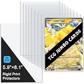 25PCS 5.9" x 8.1" Jumbo Card Sleeves, Rigid Print Protectors Clear Hard Plastic Large Card Sleeves for Jumbo Card, Top Loading Rigid Card Sheet Protectors for Postcards, Photos, Trading&amp;Sports Cards