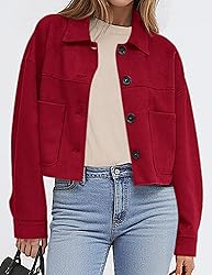PRETTYGARDEN Women's Faux Suede Cropped Jacket