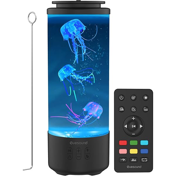 Jellyfish Lava Lamp LED Fantasy Round Real Jellyfish Aquarium Lamp