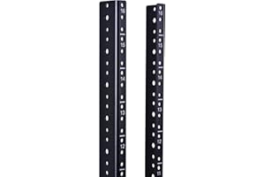 RackPath 16U Vertical Server Rack Rail Pair Kit, DIY Rack Build, 12-24 Screws x64