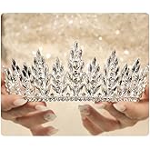 Rannyrena Crystal Bride Wedding Tiara Crown for Women Elegant Royal Queen Crown Headband Glitter Crystal Princess Headpieces for Quinceanera Pageant Prom Birthday