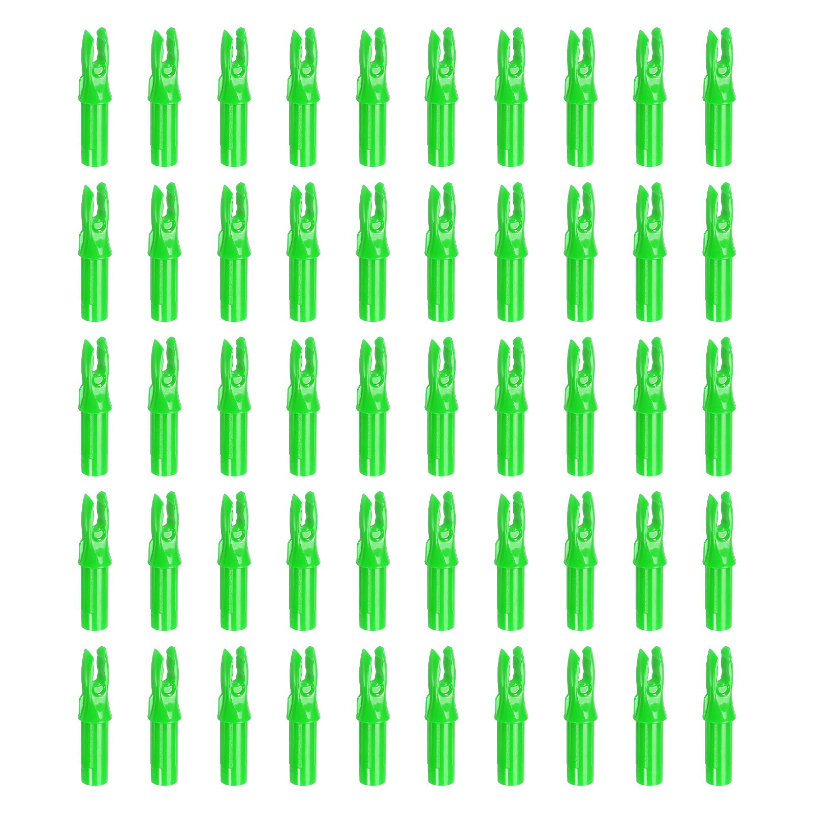 PATIKIL Archery Arrow Nocks 6.2mm 0.244", 50 Pack Insert Arrow Nock Replacement for Shooting, Green