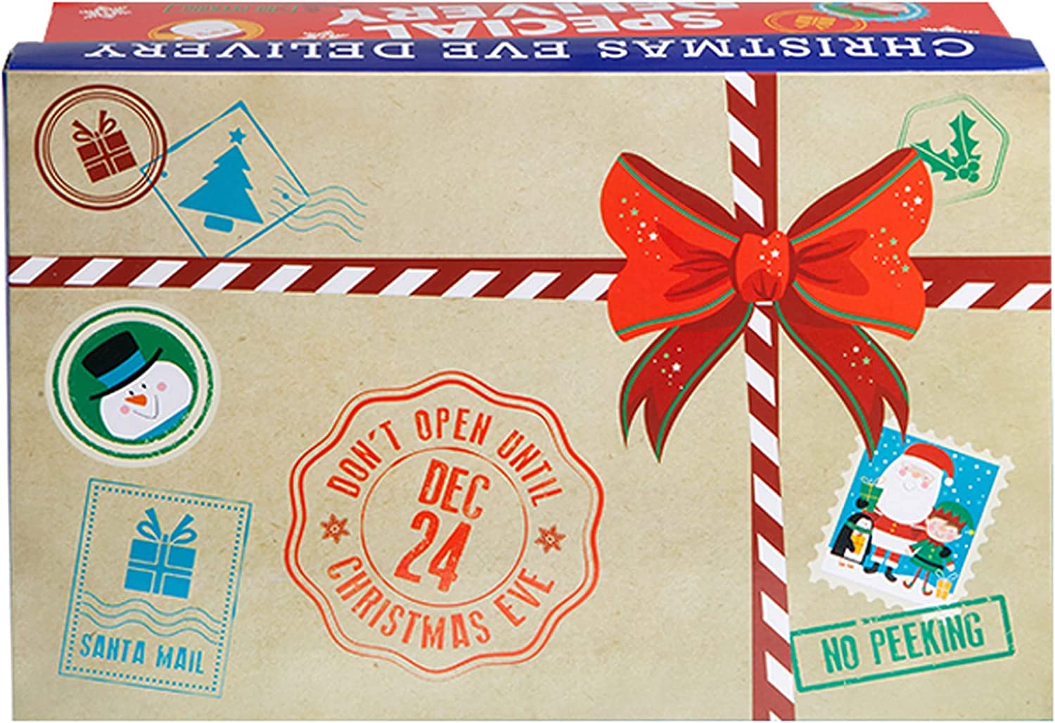 VFM - Christmas Eve Box Special Delivery - Small, Elf Delivery Box, Favour Boxes, Table Favours for Xmas, Christmas Eve Boxes Empty, Small Gifts, for Kids, Adults