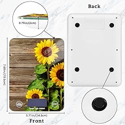 Autumn Sunflowers Wooden Food Scale Waterproof